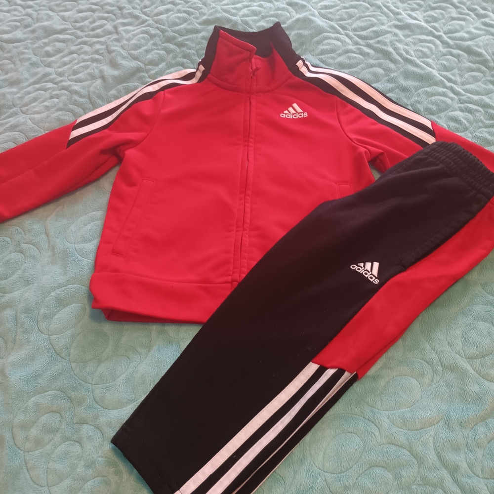 Adidas Kids Red and Black Set